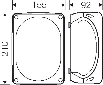 hensel Kopplingsdosa enycase kf1600b ip66/67/69k mu pc-hf