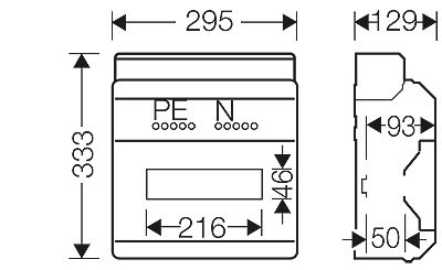 hensel Moduulikotelo pinta enyboard kv pc 9112, ip65, 400vac
