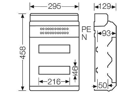 hensel Moduulikotelo pinta enyboard kv pc 9224, ip65, 400vac