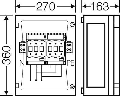 hensel Kahvavarokekotelo pc enystar fp 4212, 690v, in=125a