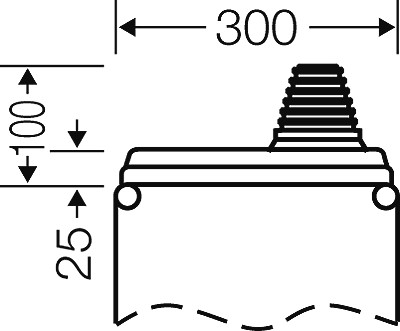 hensel Inlet flange enycase läpivientilaippa 1x kaapelille