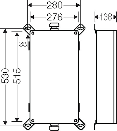 hensel Fire resistant junction box fk 6505, ip65, ik10, 400vac/dc