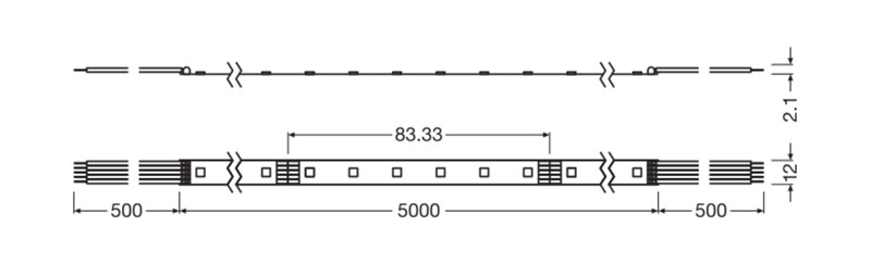 ledvance Led-ljusslinga ledstrip perf ls pfm 1000/rgbw/940/5