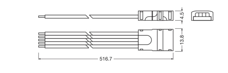 ledvance Sähköinen lisätarvike ledstrip ls ay pfm cp/p5/500 2 kpl