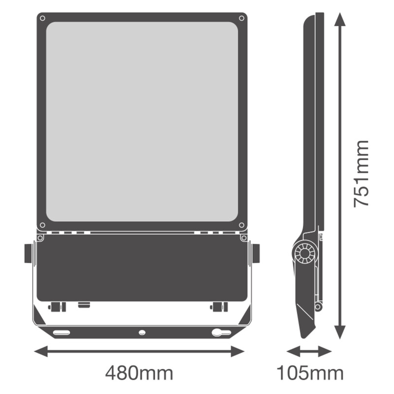 ledvance Strålkastare floodlight pfm fl flex 360w/840 60x110d dali