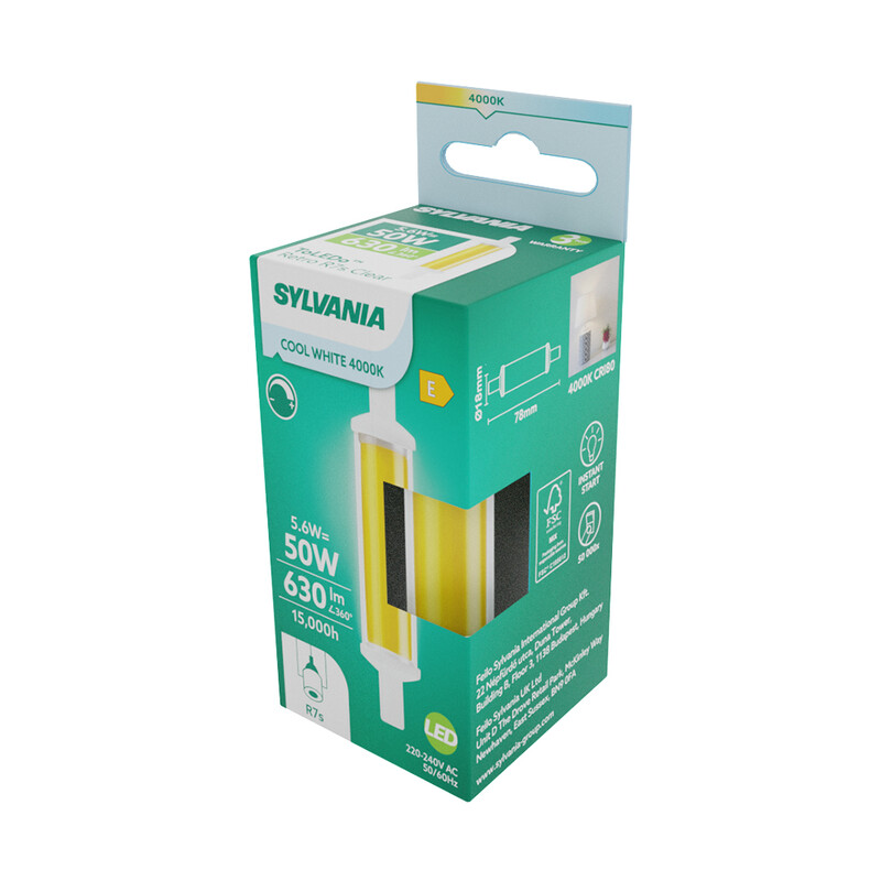 sylvania Linear lamp toledo retro r7s 78 mm 5,6w 840 630 lm dim