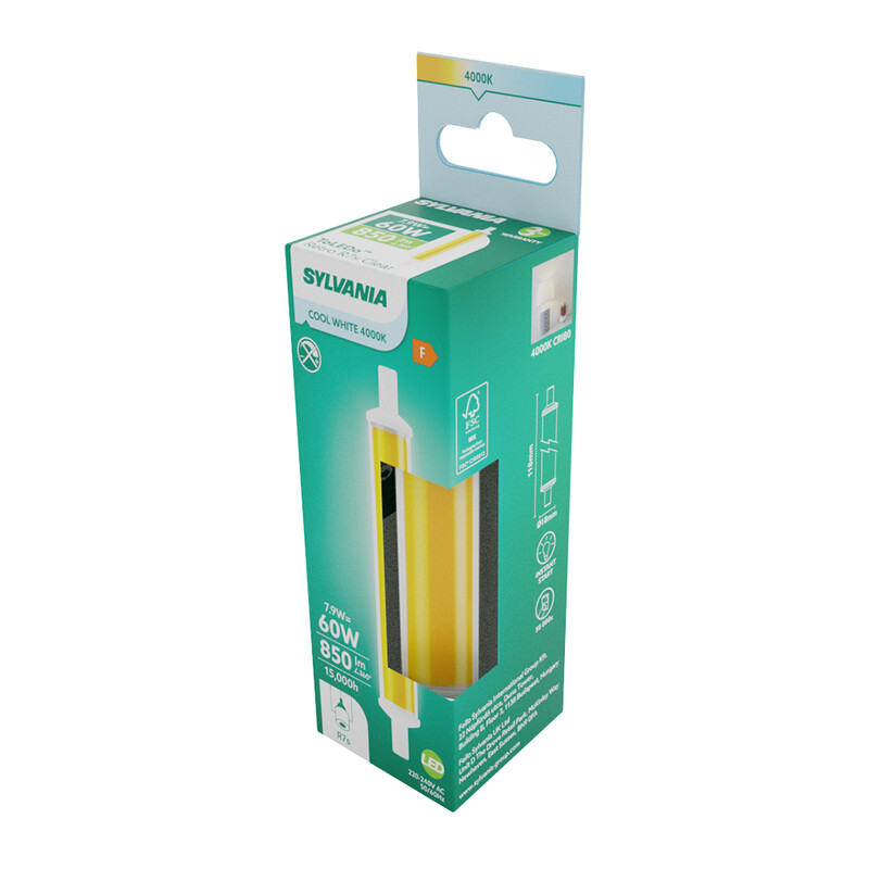 sylvania Lineaarilamppu toledo retro r7s 118 mm 7,9w 840 850 lm