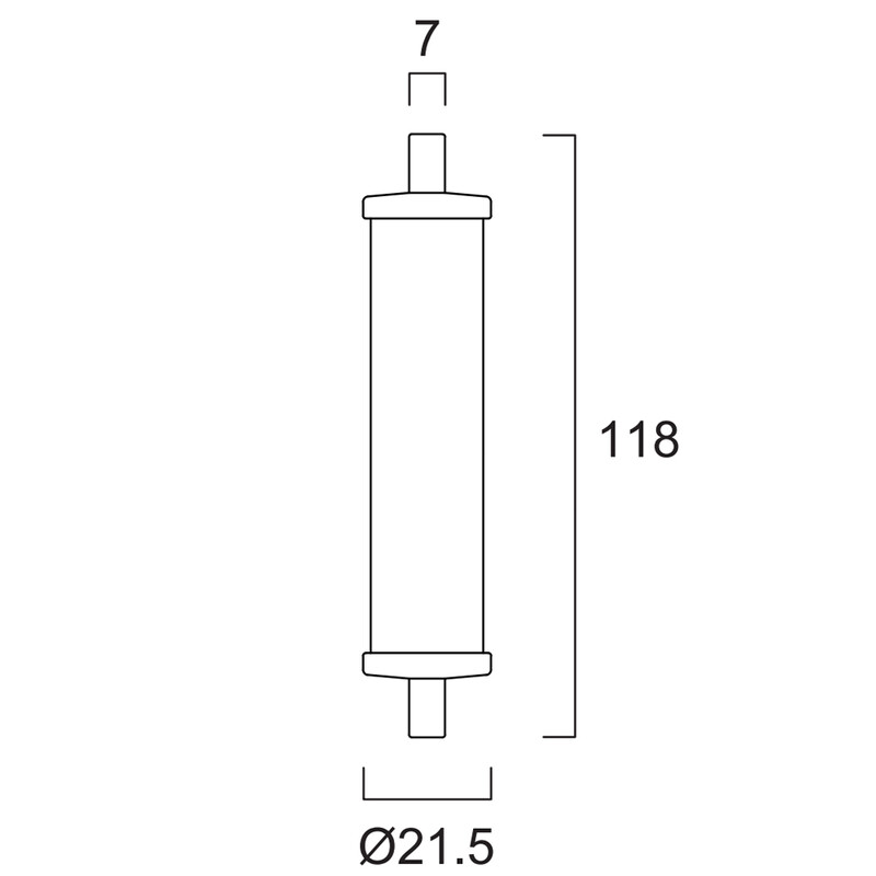 sylvania Linear lamp toledo retro r7s 118 mm 9,7w 827 1055lm dim