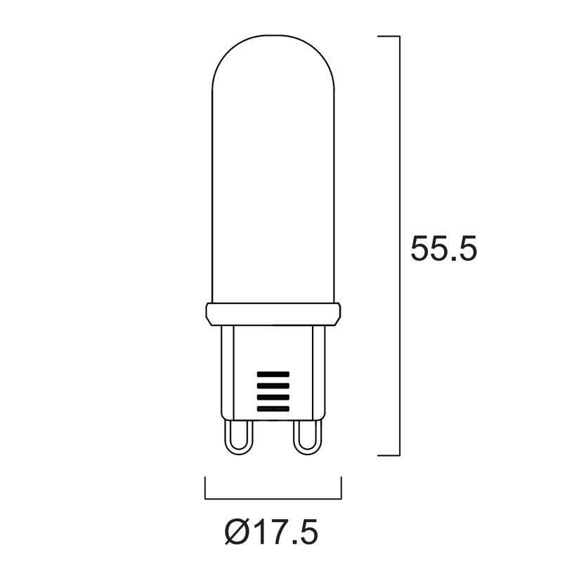 sylvania Miniature lamp toledo retro g9 4,4w 827 470 lm dim