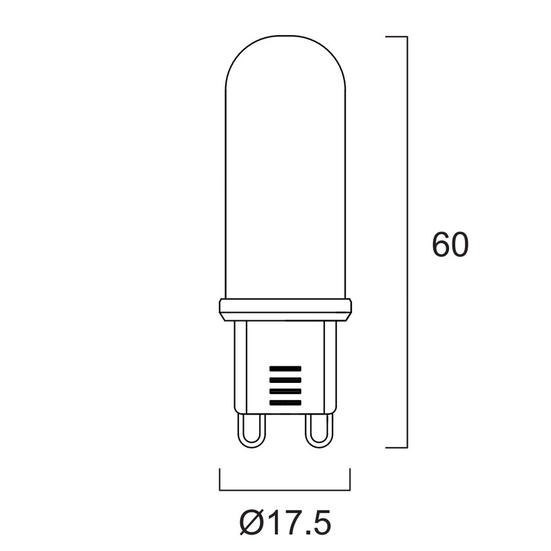 sylvania Miniature lamp toledo retro g9 4,8w 827 630 lm dim
