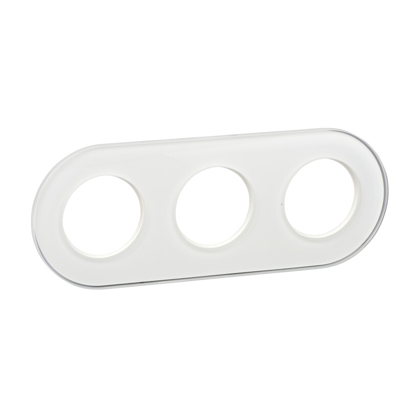 schneider electric Täckbricka renova 3-täckbricka glas vit