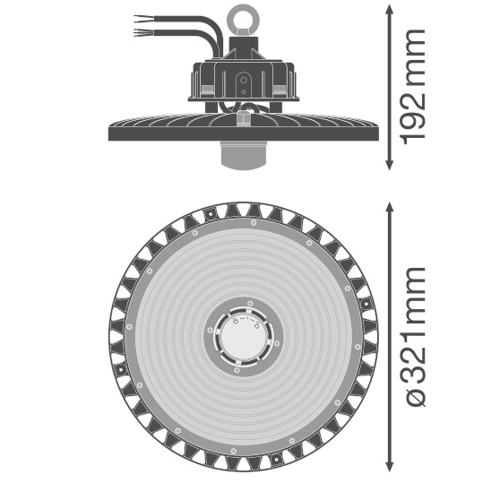 ledvance Syväsäteilijä high bay pfm hb ip65 27klm 190w/840 110d s