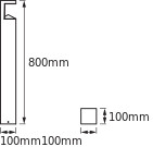ledvance Pollararmatur endura pyramid 800mm 9w steel