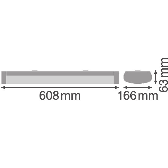 ledvance Industrial lum. linear surface ln sf ip44 600 18w/830 em