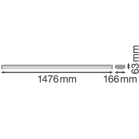 ledvance Industrial lum. linear surface ln sf ip44 1500 45w/840 em