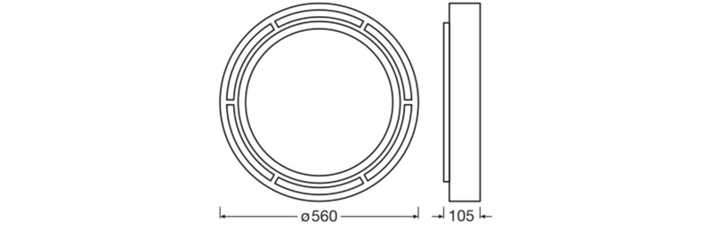 ledvance Mekaaninen lisätarvike surface sf circ 500 frame bk