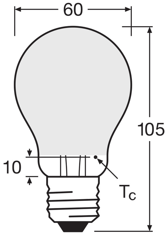 ledvance Led-lampa super-efficient cla 6w/827 1055 e27 dim fr elb