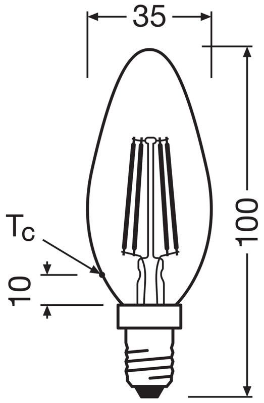 ledvance Kronlampa super-efficient clb 3w/827 470 e14 dim fr elc