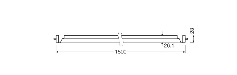 ledvance Led-valoputki t8 superior tube t8 em s uo 1500 4100lm 840 ht