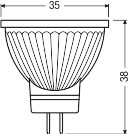 ledvance Kohdelamppu performance spot mr11 4,5w/927 345lm gu4 dim 36