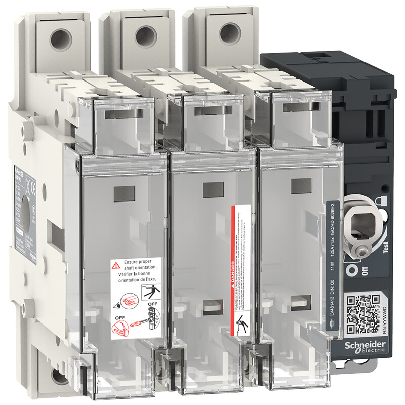 SÄKRINGSLASTBRYTARE FUPACT GS125 3P DIN00 125A AC22/AC23