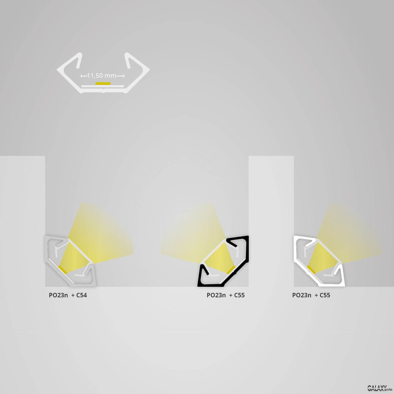galaxy profiles Valoprofiili/-nauha po23n led kulmaprof. 200cm va