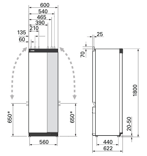 nibe Ground sourc s1256-13 nibe w. hot water cylind