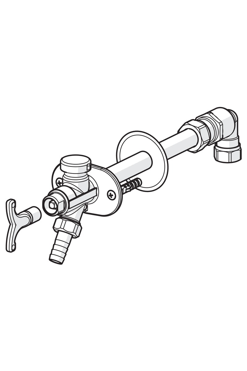 oras Hydrant valve oras 431015 dn15x15mm l=250-450mm