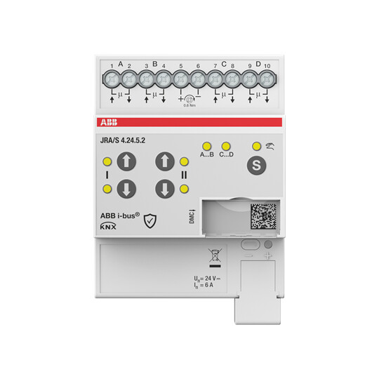 LÄHTÖYKSIKKÖ VERHO KNX  ABB VERHOLÄHTÖ 4x6A 24VDC T 8xTULO