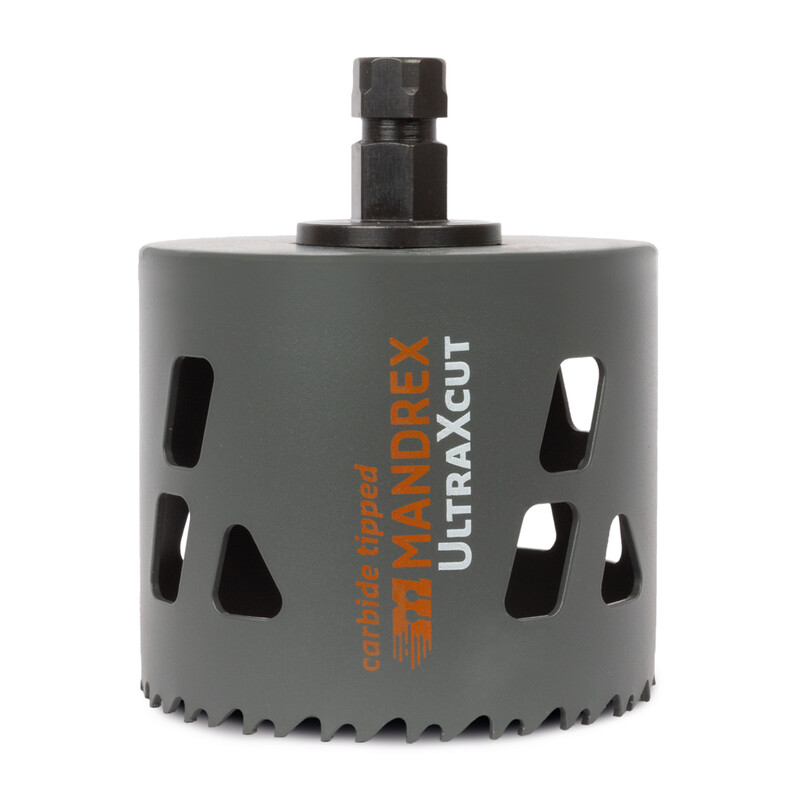 CARBIDE HOLE SAW MANDREX MXQS 76MM ULTRAXCUT