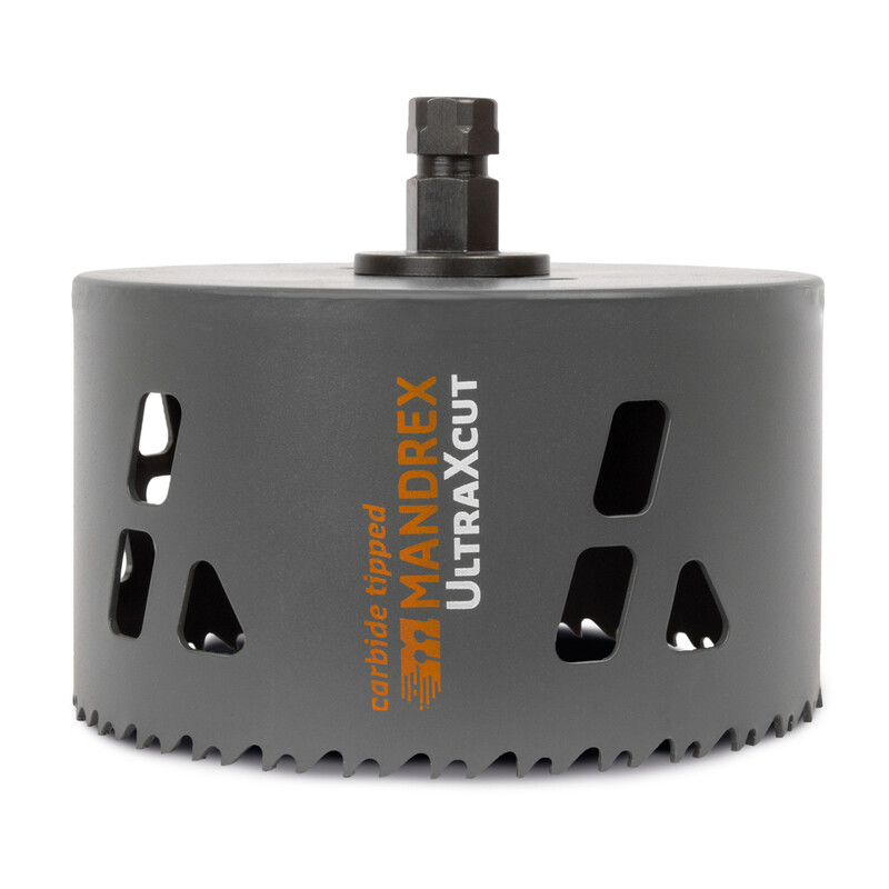 CARBIDE HOLE SAW MANDREX MXQS 108MM ULTRAXCUT