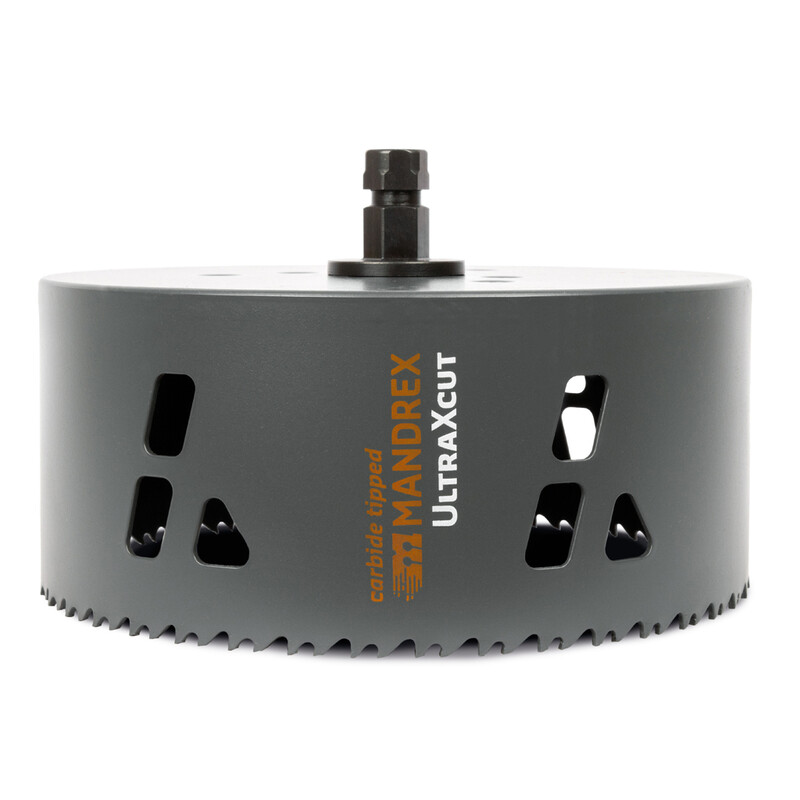 CARBIDE HOLE SAW MANDREX MXQS 160MM ULTRAXCUT