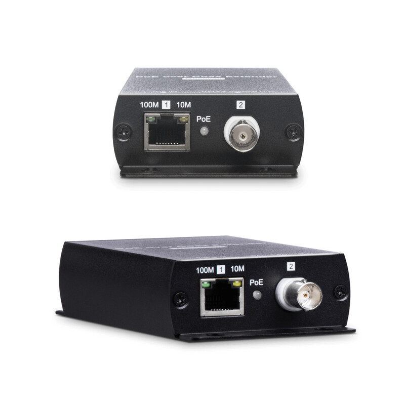 MEDIACONVERTER POE OVER COAX 100MB, TX AND RX