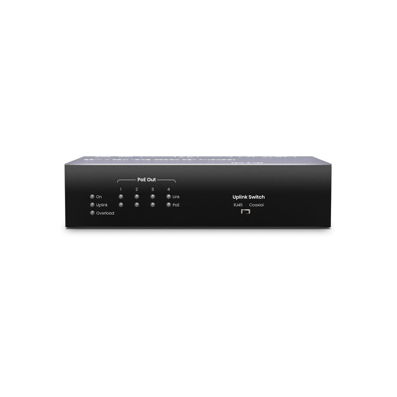 MEDIACONVERTER POEOVERCOAX TX (4 X OUT) JA RX