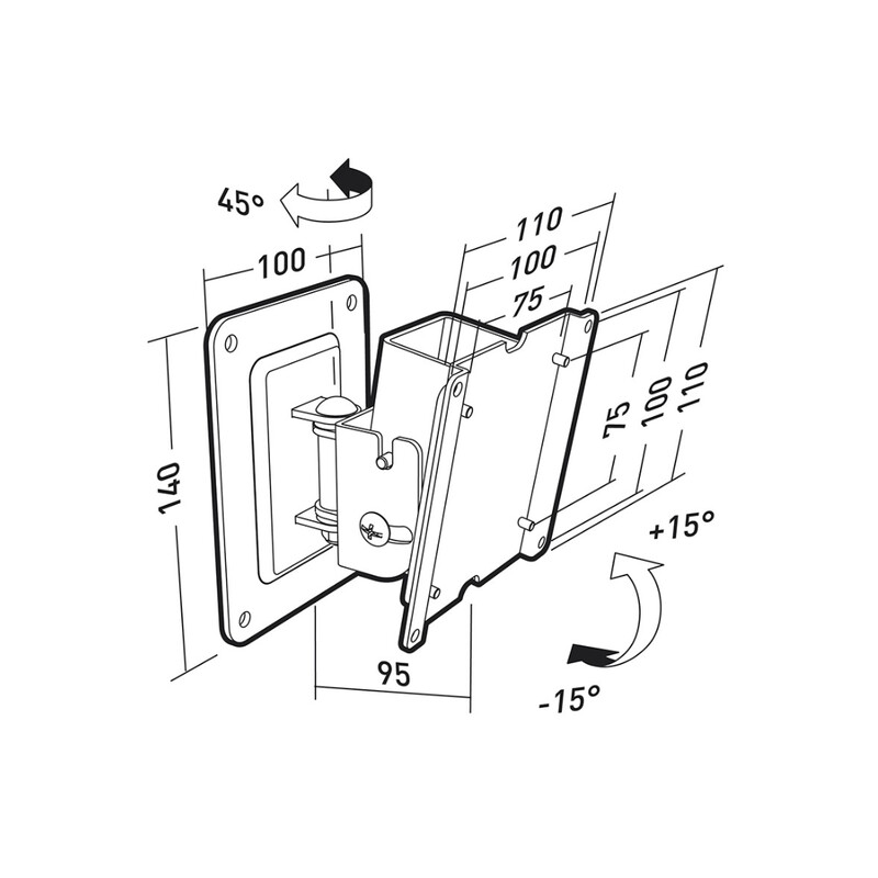 erard Wall bracket applik tilt swivel 15-28in