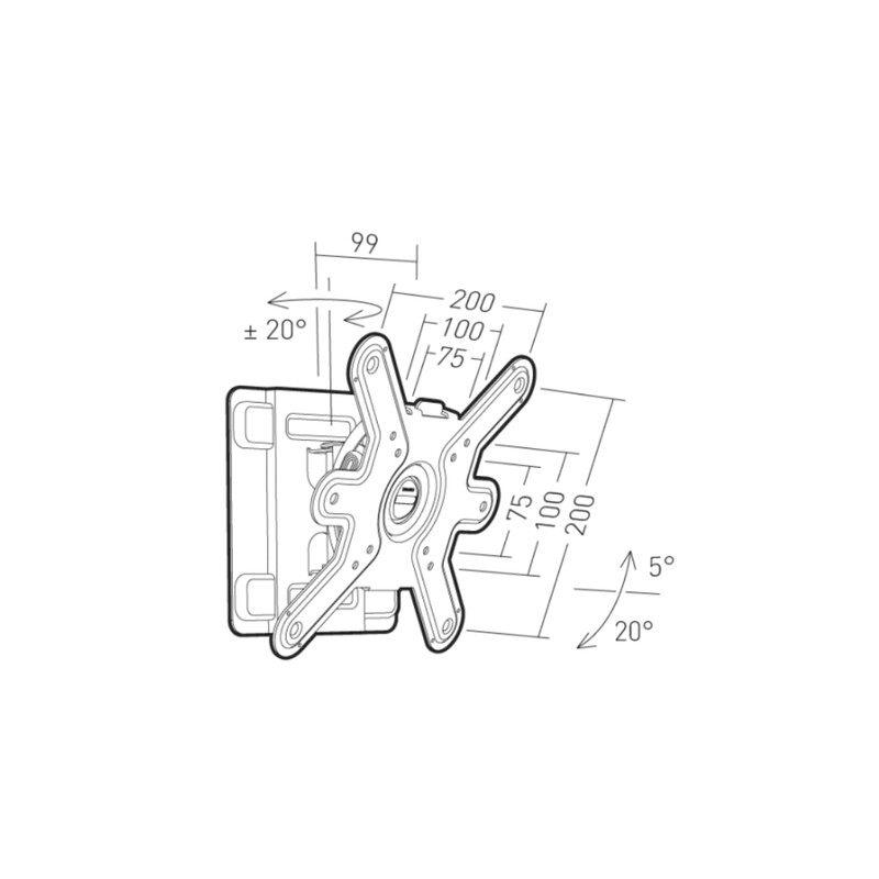 erard Wall bracket cliff for 19-43in screens