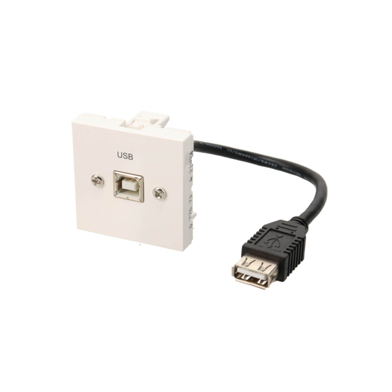 AV-BOX 45X45MM USB-B F/USB-A F 20CM