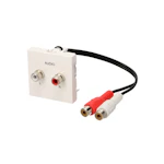 AV-BOX 45X45MM 2XRCA 20CM F/F