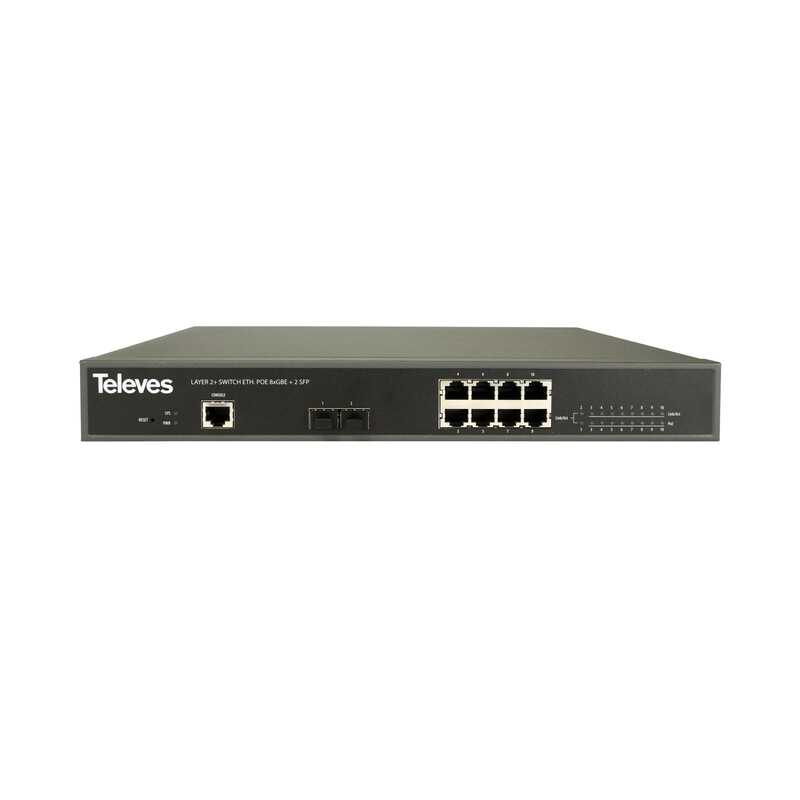 ETHERNET KYTKIN 8GBE+2SFP 130W HALLITTAVA 19IN