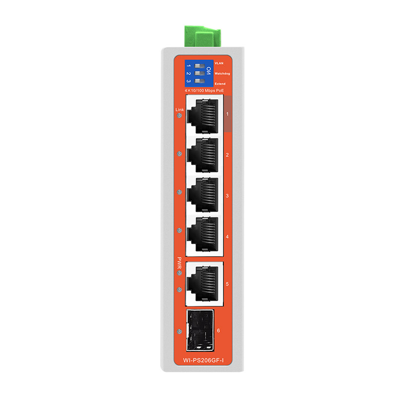 ETHERNET KYTKIN 4FE(POE)+1GE+1SFP, DIN