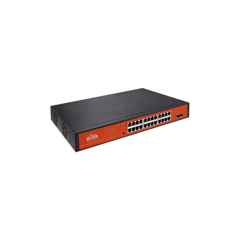 wi-tek Ethernet switch 24-port poe 24ge+2sfp 280w