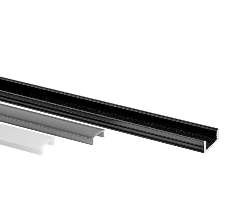 LED STRIP NORMAL LOW 2M BLACK PROFILE