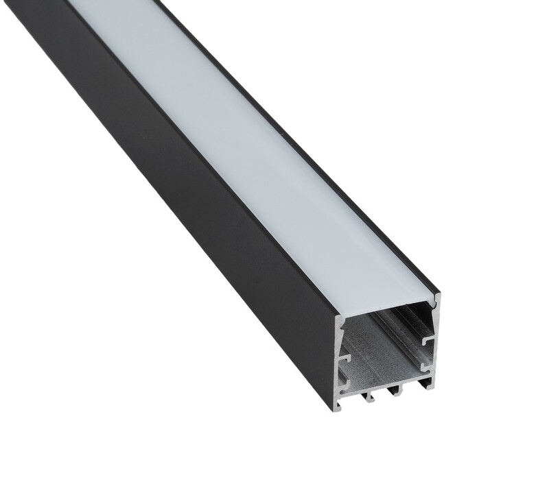 arten Led-ljusslinga fine 2m svart aluminiumprofile