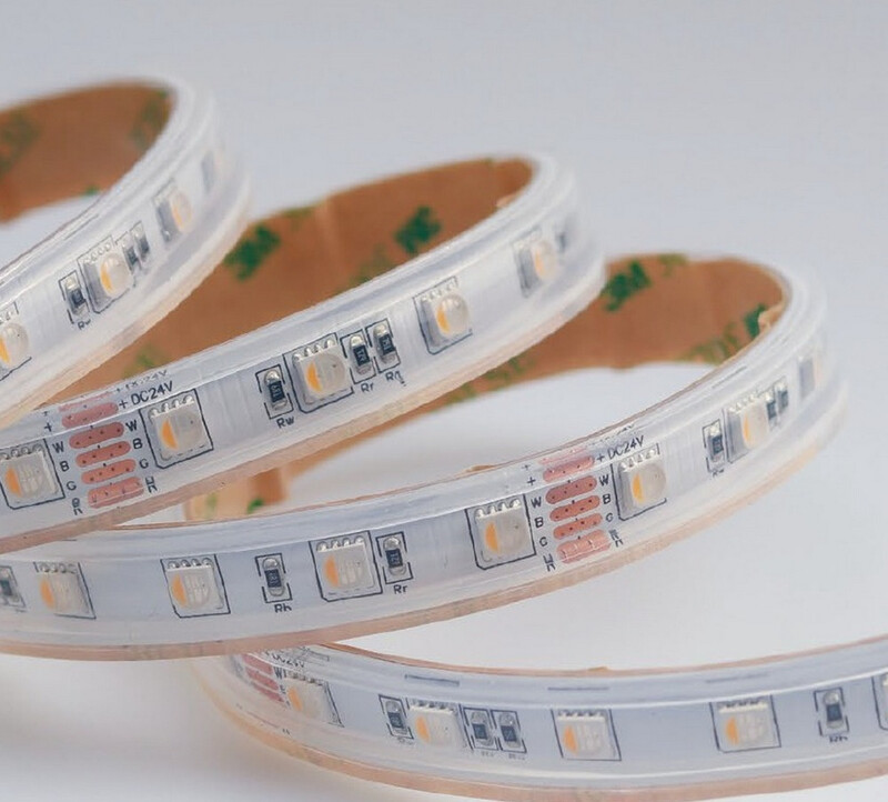 LED STRIP RGBW IP65 4,8W/M 300LM/M 24V 3K 5M