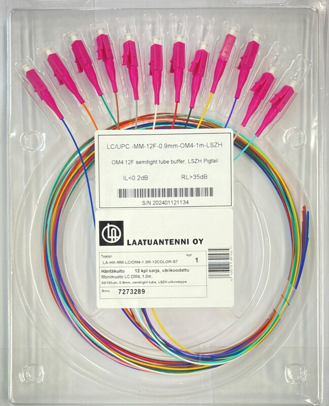 PIG TAIL (FIBRE) LC OM4 MM 12PCS 1.0M COLOR