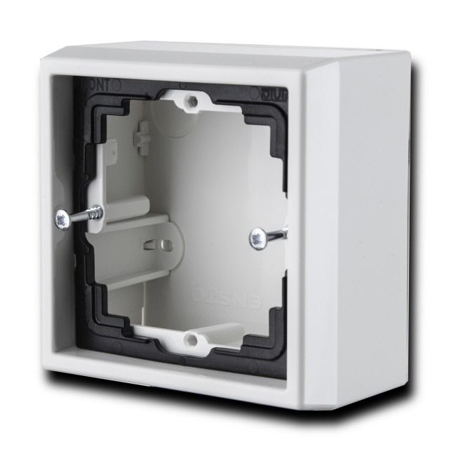 SURFACE MOUNTED ENCLOSURE SURFACE BOX-1 DEEP, WHITE