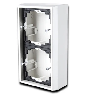 ensto Surface mounted enclosure surface box-2 deep, white