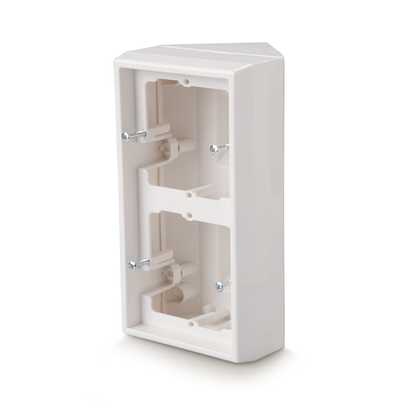 SURFACE MOUNTED ENCLOSURE CORNER BOX-2, WHITE