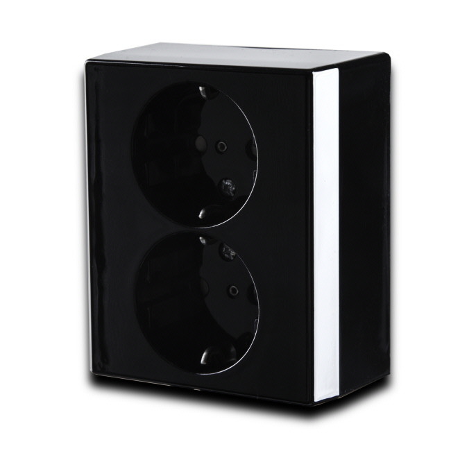 SOCKET OUTLET SURFACE DSO IP21, BLACK