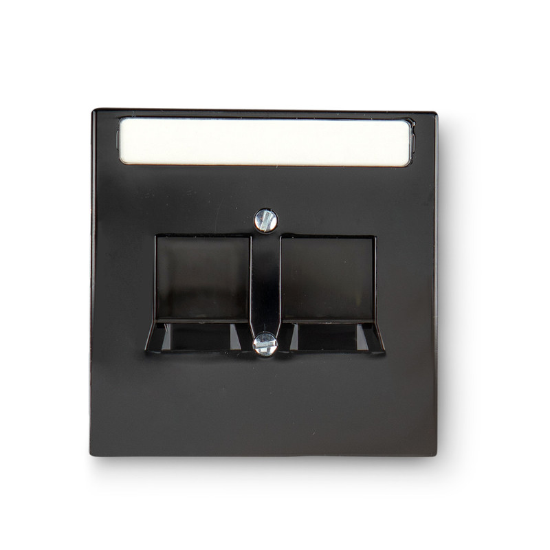 ensto Center plate tele outlet 2xrj45 keystone bl